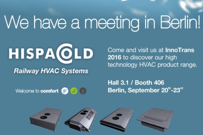 Hispacold will participate at InnoTrans 2016