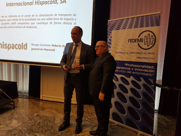 Hispacold, galardonada por Fedeme con el premio al ‘Liderazgo Empresarial en el Sector Metal 2018’